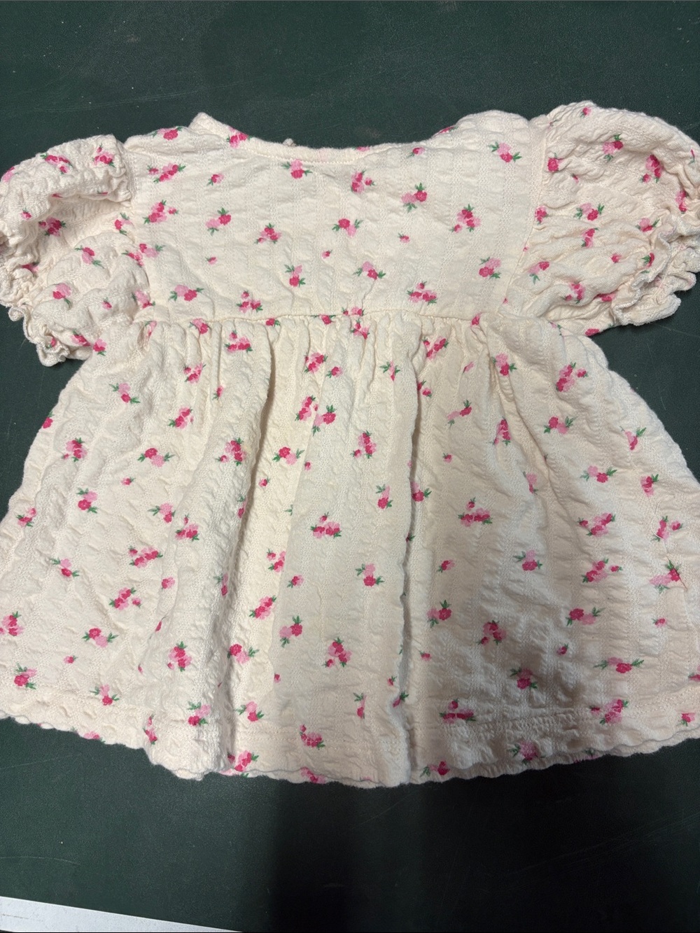 Zara Floral Baby Dress White & Pink Size 12-18M